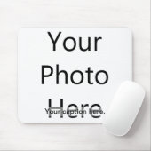 キャプション(黒い文字)のカスタムな写真のマウスパッド マウスパッド (マウス)