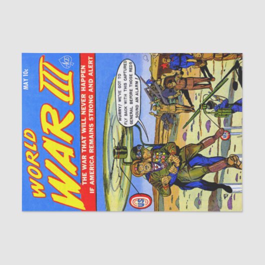 キャプチャされた兵士の一般的なヴィンテージ漫画 薄葉紙 (正面)