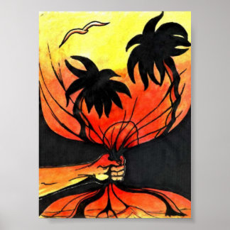 キャプチャされた夕日 ポスター