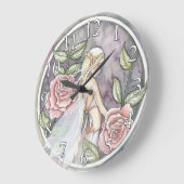 キャプチャバラ花妖精の壁時計 ラージ壁時計 (傾斜)