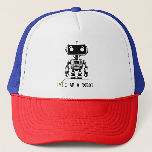 キャプチャロボット – I am A Robot キャップ (正面)