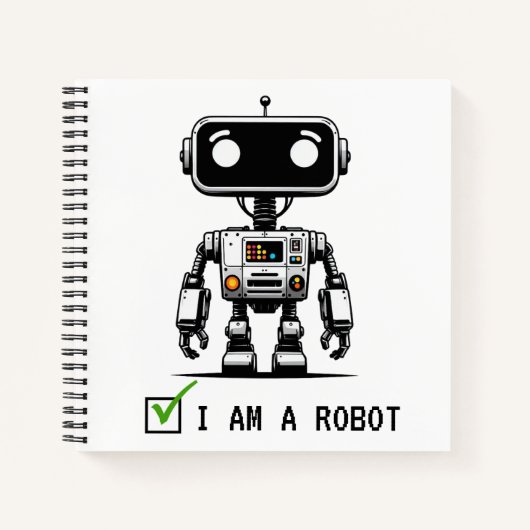 キャプチャロボット – I am A Robot ノートブック (正面)