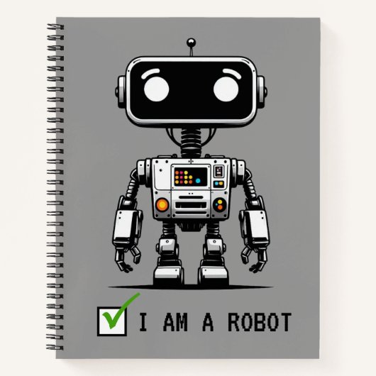 キャプチャロボット – I am A Robot ノートブック (正面)