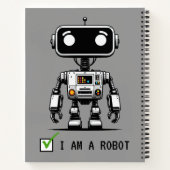 キャプチャロボット – I am A Robot ノートブック (裏面)