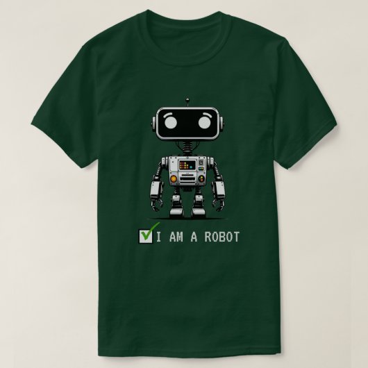 キャプチャロボット – I am A Robot Tシャツ (デザイン正面)