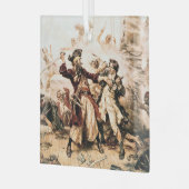 キャプチャー、海賊黒ひげ、アン女王の復讐 ガラスオーナメント (正面左)