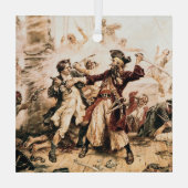 キャプチャー、海賊黒ひげ、アン女王の復讐 ガラスオーナメント (裏面)