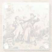 キャプチャー、海賊黒ひげ、アン女王の復讐 ガラスコースター (裏面)