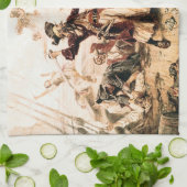 キャプチャー、海賊黒ひげ、アン女王の復讐 キッチンタオル (折り畳み)