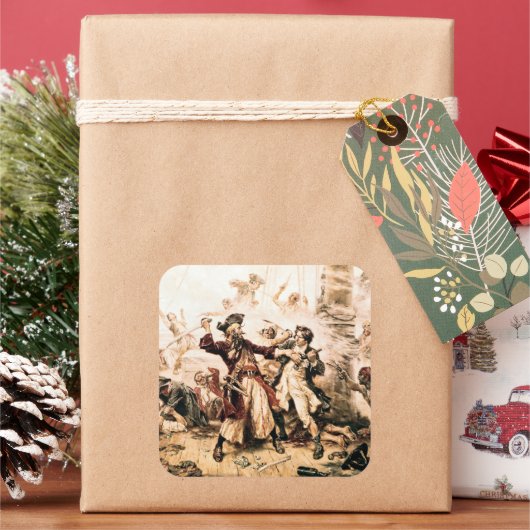 キャプチャー、海賊黒ひげ、アン女王の復讐 スクエアシール (クリスマス)