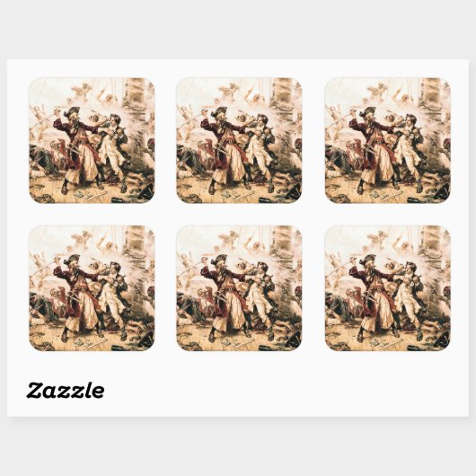 キャプチャー、海賊黒ひげ、アン女王の復讐 スクエアシール (シート)