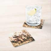 キャプチャー、海賊黒ひげ、アン女王の復讐 スクエアペーパーコースター (インサイチュ)