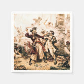 キャプチャー、海賊黒ひげ、アン女王の復讐 スタンダードカクテルナプキン (正面)