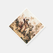 キャプチャー、海賊黒ひげ、アン女王の復讐 スタンダードカクテルナプキン (角)