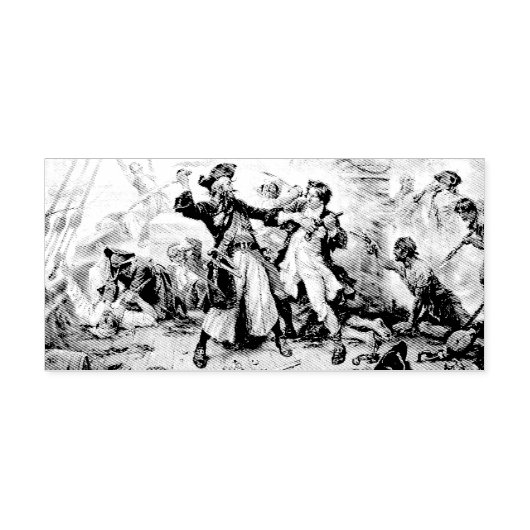 キャプチャー、海賊黒ひげ、アン女王の復讐 セルフインキングスタンプ (デザイン)