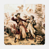 キャプチャー、海賊黒ひげ、アン女王の復讐 メタルオーナメント (正面)