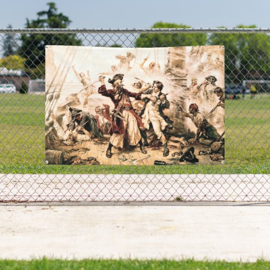 キャプチャー、海賊黒ひげ、アン女王の復讐 横断幕 (インサイチュ)