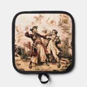 キャプチャー、海賊黒ひげ、アン女王の復讐 鍋敷き (正面)