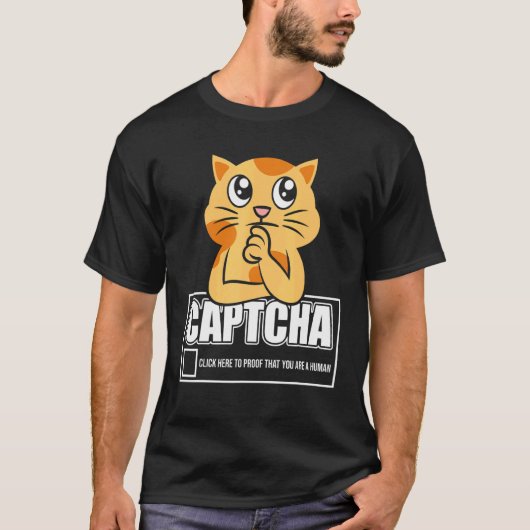 キャプチャ猫ロボットデザイン Tシャツ (正面)