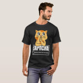キャプチャ猫ロボットデザイン Tシャツ (正面フル)