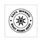 キャプテパーソナライズされたン航海のいかりボートネームRUB ラバースタンプ (インプリント)
