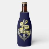 キャプテンいかりシップ航海のボートシー名前をカスタムする ボトルクーラー (ボトル正面)