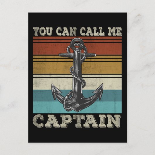 キャプテンおもしろいセイボートユーモアいかりセーラー ポストカード (正面)