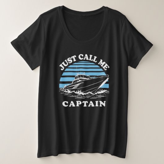 キャプテンと呼んでくれ |セーラー引用文 プラスサイズTシャツ (デザイン正面)
