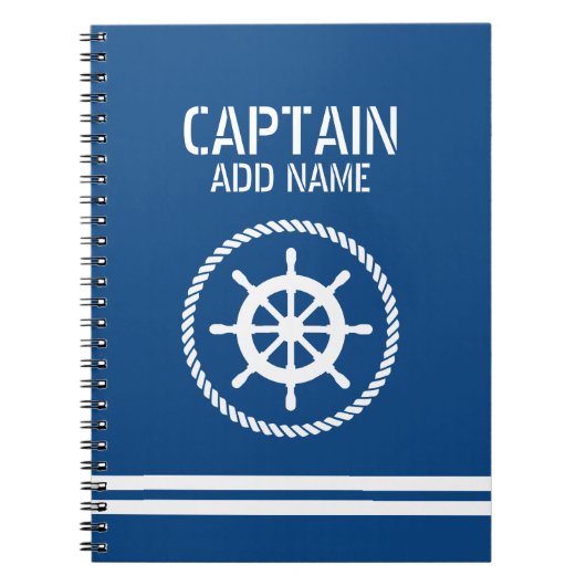 キャプテンのログ航海のノート名前をカスタムする ノートブック (正面)