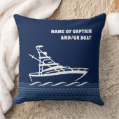キャプテンまたはボートの名前(カスタマイズ可能) クッション (ブランケット)