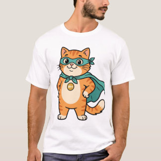 キャプテンウィスカートン - かわいいスーパーヒーロー オレンジタビーC Tシャツ