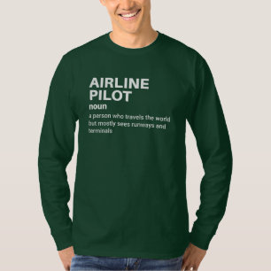 キャプテンエアラインパイロット-おもしろい定義 Tシャツ