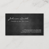 キャプテンカッコいいブラックメタルシンプル 名刺 (裏面)