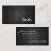 キャプテンカッコいいブラックメタルシンプル 名刺 (正面/裏面)