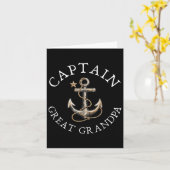 キャプテングランパ素晴らしボートセーリングボートヴィンテージ カード (黄色い花)