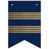 キャプテンストライプ金ゴールド バンティングフラッグ (第3の旗)