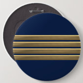 キャプテンストライプ金ゴールド 缶バッジ (正面&裏面)