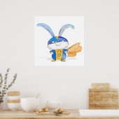 キャプテンスノーボール|ウサギ愛好家への贈り物 ポスター (キッチン)