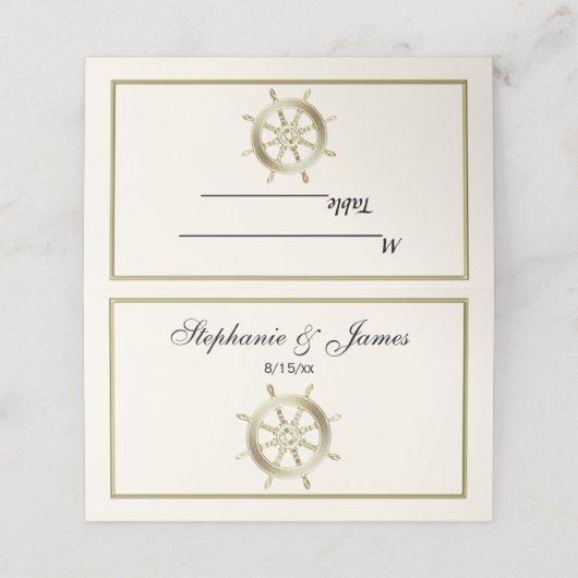 キャプテンズホイールフェイク金ゴールドアイボリー プレイスカード (外部開封)