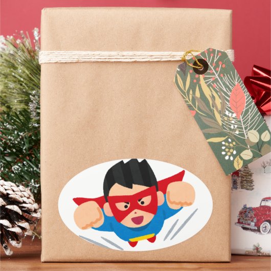 「キャプテンズーム」ステッカー 楕円形シール (クリスマス)