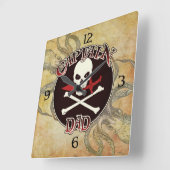 キャプテンダッド - 深海に抱かれて スクエア壁時計 (傾斜)