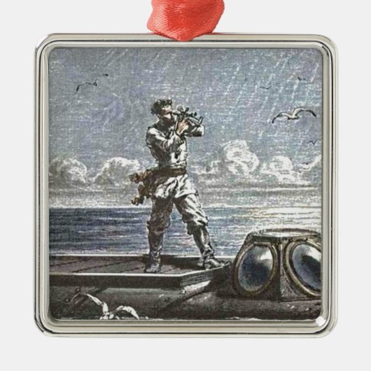 キャプテンネモヴェルヌ20,000リーグSci Fiアート メタルオーナメント (正面)