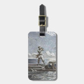 キャプテンネモヴェルヌ20,000リーグSci Fiアート ラゲッジタグ (正面縦)