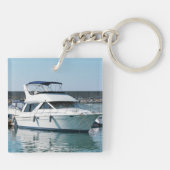 キャプテンネームシーホースボートいかりフォトバックホワイト キーホルダー (裏面)