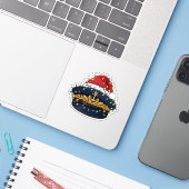 キャプテンハット サンタ帽子 クリスマス ライト 海事 シール (ノートパソコンとiPhone)