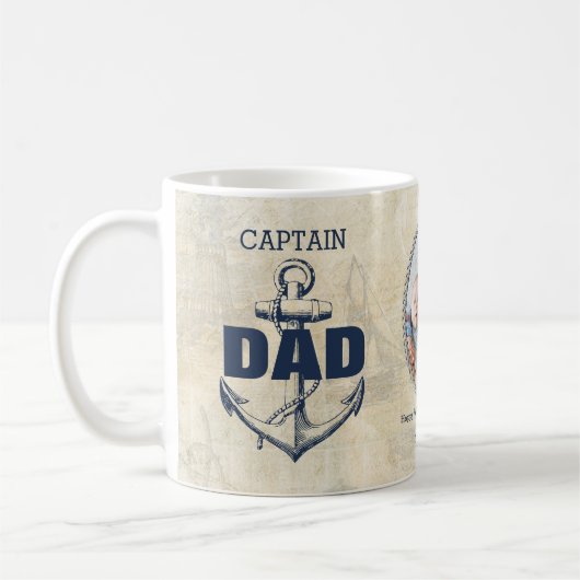 キャプテンパパ航海のいかりファーザーズ日写真 コーヒーマグカップ (左)