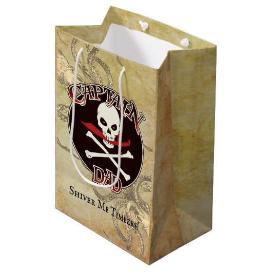 キャプテンパパ – 受け入れ深い ミディアムペーパーバッグ (正面アングル)