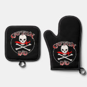 キャプテンパパ 鍋つかみ&鍋敷きセット (正面)