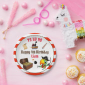 キャプテンパロットトレジャーボーイ誕生日 ペーパープレート (パーティー)