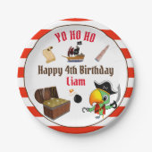 キャプテンパロットトレジャーボーイ誕生日 ペーパープレート (正面)